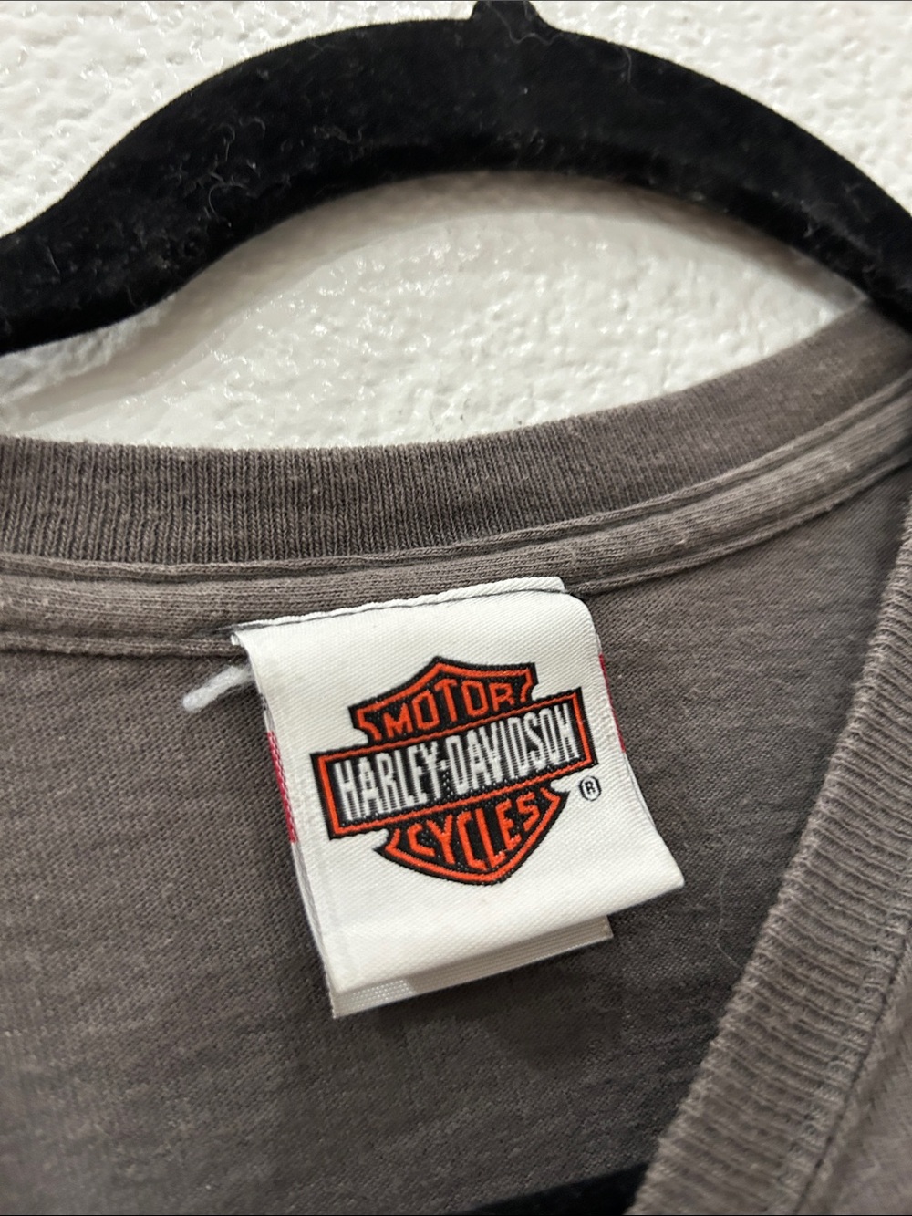 Harley-Davidson Graphic Crop Tee in Charcoal with Gold Accents - Picture 3 of 9